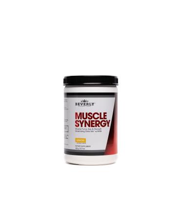 Beverly International Muscle Synergy 405g (Lemon Powder 14.3 oz) Dramatic Muscle Pump Size & Strength Maximizing Drink Mix w/HMB. L-Arginine L-Citrulline Creatine Monohydrate L-Ornithine