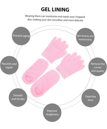 Healeved 4 Pairs Gel Care Kit Dry Skin Foot Socks Moisturizing Gloves and Socks Skin Care Kit Whitening Gel Gloves for Spa Gloves for Men Skin Care Gloves Yarn Pink Man Set Heel - Buy Online on GoSupps.com