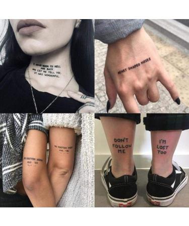 Waterproof English Temporary Tattoo Sticker - 56 Sheets | Long-lasting Fake Tattoo Sticker for Unisex - Buy Online on GoSupps.com