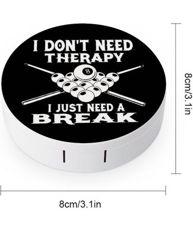 Billiards Round Case For Contact Lens Kit Storage Box with Mirror Printed - Buy Online on GoSupps.com