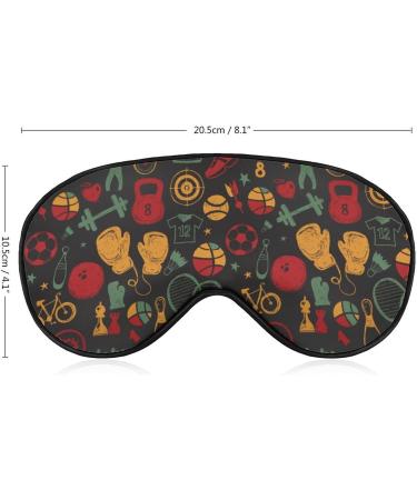 Colorful Sport Pattern Sleep Mask | Adjustable Eye Cover for Sleeping | Blocks Light for Night Travel Nap | Men Women - Buy Online on GoSupps.com
