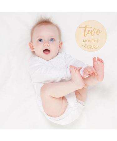 14Pcs Wooden Baby Milestone Cards for Baby's First Year Growth Photography - Buy Online on GoSupps.com