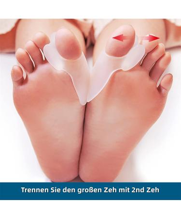 4-Piece Toe Spreader for Hallux Valgus - Silicone Ball Protection & Toe Separator Bandage - Pain Relief for Bunions - Buy Online on GoSupps.com