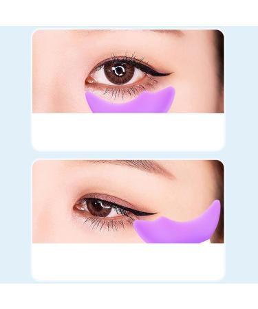 Eyelash Eyeline Guard 2 Curves Precise Application Prevent Multifunctional Easy to Use Silicone Material for Eyeshadow Guide (Purple) - Buy Online on GoSupps.com