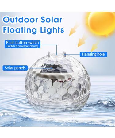 Zoydp 2-Piece Floating Solar Pool Lights - Color Changing Waterproof Pond Lighting for Fountains & Swimming Pools - Buy Online on GoSupps.com