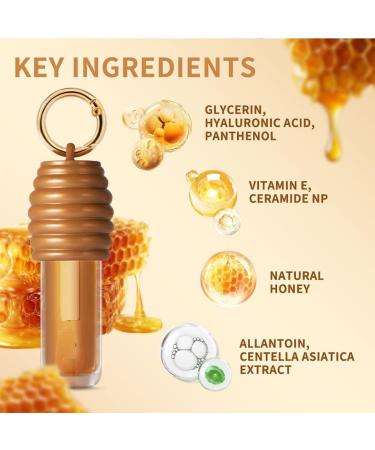  SONGVISON Honey lip oil with moisturizing formula for a glossy finish deeply moisturizes and nourishes dry lips non-sticky and comfortable long lasting - Buy Online on GoSupps.com
