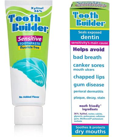 Squigle Tooth Builder SLS-Free Toothpaste 4 oz - Prevents Sensitivity, Canker Sores, Cavities, Dermatitis & Bad Breath - Buy Online on GoSupps.com