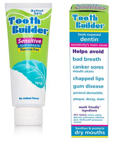 Squigle Tooth Builder SLS Free Toothpaste - Stops Sensitivity, Prevents Canker Sores, Cavities, Perioral Dermatitis, Bad Breath, Chapped Lips - 2 Pack - Buy Online on GoSupps.com