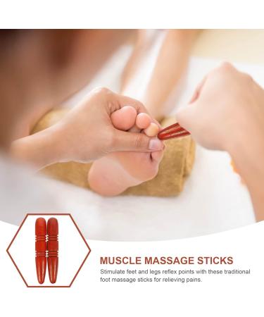 Fomiyes Thai Massage Stick Set | 2-Piece Reflex Zone Wooden Health Tool for Hand Face & Body Massage - Buy Online on GoSupps.com