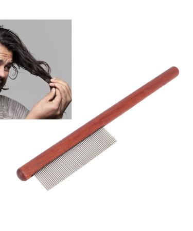 Premium Flea & Lice Comb with Wooden Handle - Stainless Steel Hair Care Tool for Pets - Buy Online on GoSupps.com