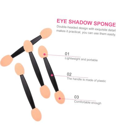 MAGICLULU 100pcs Double Ended Eyeshadow Brush Protable Makeup Tool Sponge Brush Eye Shadow Plastic Oval 6.5x1.3cm Black - Buy Online on GoSupps.com