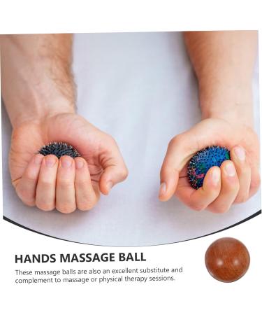 Handmade Health Ball Set - 2pcs Hand Massage Devices for Muscle Relief & Fitness Training - Red Brown 5x5x5cm - Buy Online on GoSupps.com