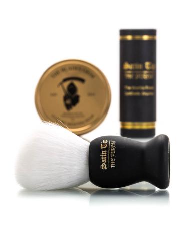 Satin Tip White Synthetic Shave Brush & Smolder Soap Kit - Premium Shaving Essentials for a Luxurious Grooming Experience | International Shipping Available - Buy Online on GoSupps.com
