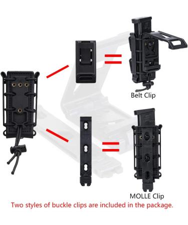 IDOGEAR Softshell Pistol Mag Pouch - Adjustable Universal Carrier for 9mm, .40 S&W, .45 ACP - Black - Belt & MOLLE Clips - Buy Online on GoSupps.com