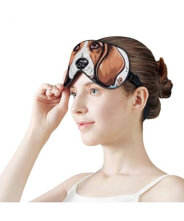 Soft Blackout Eye Mask for Sleeping | Adjustable Straps | Cute Beagle Flowers Design | No Pressure Travel Sleep Mask for Women - Buy Online on GoSupps.com