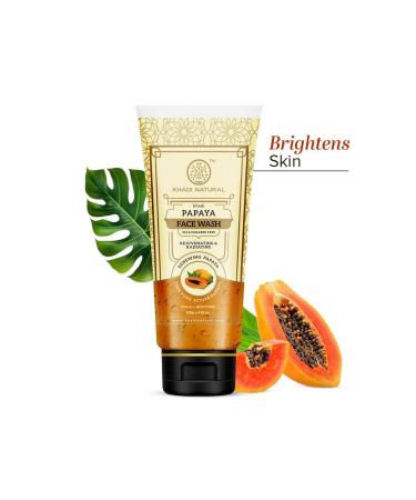Natural Papaya Face Wash | Brightens & Promotes Healthy Skin | Reduces Dark Spots & Blemishes | SLS Paraben Free | All Skin Types | 100ml - Buy Online on GoSupps.com