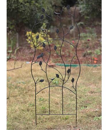 Wrought Iron Spiral Bird Screen Climbing Rattan Frame Clematis Flower Frame Gardening Bracket Courtyard Garden Decoration (White) (White) - Buy Online on GoSupps.com