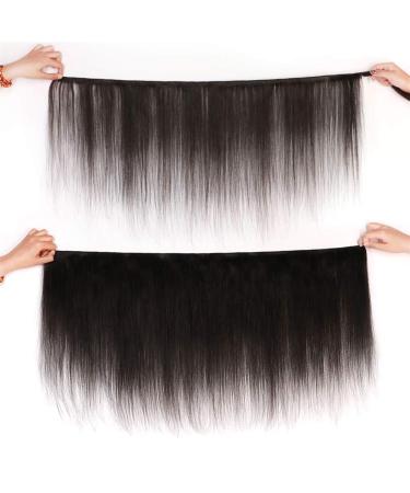 Lace Front Wigs for Black Women | 14-Inch Precut Synthetic & Real Hair Straight Bob - 150% Natural Hairline - Buy Online on GoSupps.com