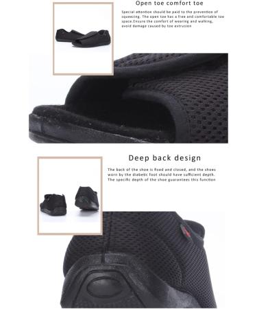 KXSM Diabetic Sandals | Memory Foam | Adjustable Open Toe Slippers | Wide Fit | Gray 38 | Arthritis & Edema Footwear - Buy Online on GoSupps.com