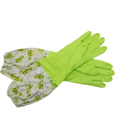 TRIXES Long Green Rubber Pond and Drain Gloves - Heavy Duty Waterproof for Household & Garden Chores - Buy Online on GoSupps.com