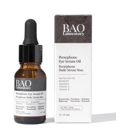 Persephone Eye Serum Oil (15 ML) | Sacha Inchi Oil Bisabolol and Vitamin C & E | Eye Serum for Wrinkles Finelines and Dark Circle 0.5 Fl Oz (Pack of 1)