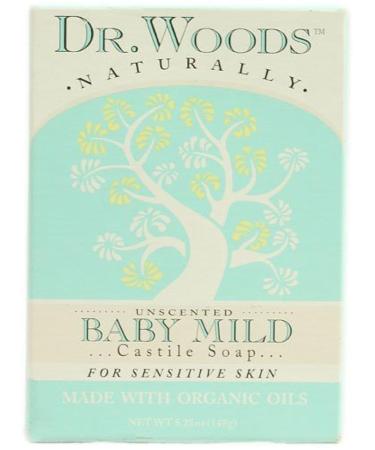 Dr Woods Unsct Baby Mild Size 5.25z Dr Woods Unscented Baby Mild Bar 5.25z