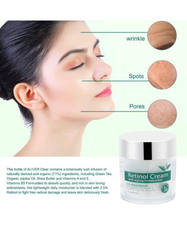 50ml Retinol Cream Hydrating Skin Care Face Cream Moisturizer for Men and Women Anti Wrinkle Moisturizer Retinol Cream Vitamins A Anti Aging Cream - Buy Online on GoSupps.com