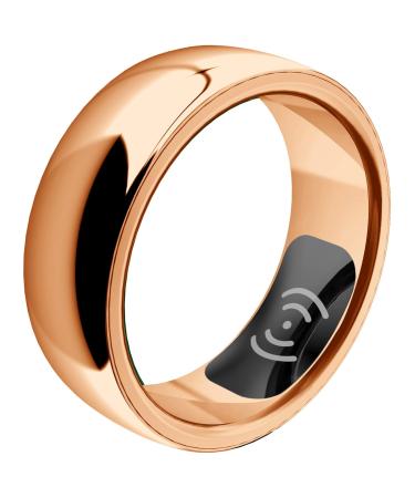 Smart Rings Smart Rings For Men And Women Health Tracker For Monitoring Heart Rate Exercise Sleep Quality Fitness Bluetooth Ring IP68 Waterproof Standby Time For 5 Days Three Colors (Rose Gold 6) 7 Gold