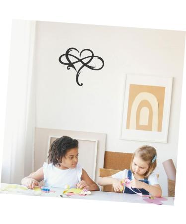 Cabilock 1pc Iron Pendant Home Decor Love Sign Plaque Iron Love Sign Heart Wall Hanging Ornament Household 45x39cm Black - Buy Online on GoSupps.com