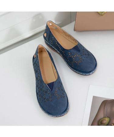 Kinrui Women's Casual Loafers - Blue | Arch Support, Slip-On, Comfortable Flats - Buy Online on GoSupps.com