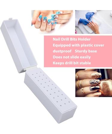 BestAlice Nail Drill Bits Holder 30 Holes Dustproof Stand Displayer Organizer Container for Nails Nail Drill Tools Container Manicure Tools for Home Use Nail Salon - Buy Online on GoSupps.com