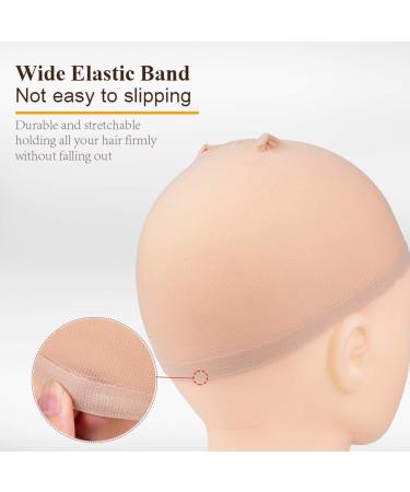 Morgles Beige Wig Caps - 20 Stretchable Nylon Caps for Men & Women | Natural Skin Colors Perfect for Wigs - Buy Online on GoSupps.com