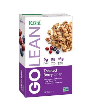 Kashi GoLean Toasted Berry Crisp Cereal 14 oz - Healthy, High-Protein Breakfast - Buy Online on GoSupps.com