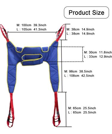 Divided Leg Sling for Elderly Disabled Patient Hoist Sling Stair Transfer Belt Patient Lift Sling Standing Walking Sling Patient Assisted Walking Harness Rehabilitation Aid Gait Blue L Blue Medium - Buy Online on GoSupps.com