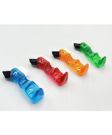 4-Piece Portable Denture Brush Set - Multi-Layered Toothbrush for False Teeth Cleaning - 4 Colors Available - Buy Online on GoSupps.com