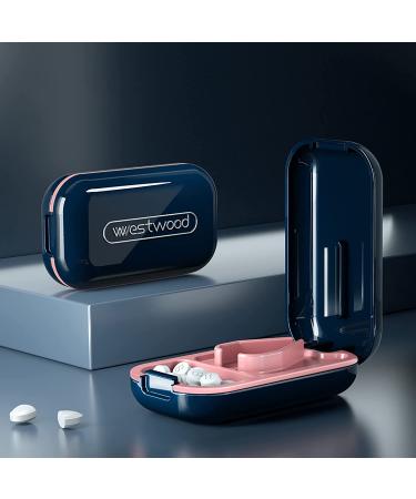 MAIAHU Stainless Steel Blade Pill Cutter & Crusher - Small/Large Pill Splitter for Vitamins & Tablets - Travel Size, C-blue - Buy Online on GoSupps.com