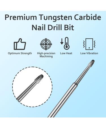 Shop CGBE 3/32 Inch Nail Miller Attachments - Wolframcarbid Drill Bits for Nail & Foot Care | Remove Dead Skin & More - Buy Online on GoSupps.com
