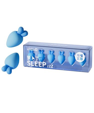 Creative Radish Shape Foam Earplugs for Sleeping Noise Cancelling 38db SNR 31db Nrr Ear Plugs for Noise Reduction Sleep Travel Shooting and Working -3 Pairs Pack (Blue-C One Size) Blue-c One Size