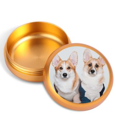 QLGD cream can empty photogravure aluminum empty jar around travel portable metal can little cream can for cream lotion masks cosmetics nail art (gold)