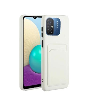 Tivenfezk Nadoli Silicone Case for Xiaomi Redmi 12c Ultra thin shockproof scratch -resistant Wallet soft TPU protective cover mobile phone case with credit card holder xiaomi redmi 12c white