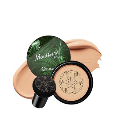 O'CHEAL Mushroom Head Air Cushion BB Cream Foundation Cream for Face Makeup Concealer Cushion for Face Comestics Make Up Cushion Compact Natural NATURAL02