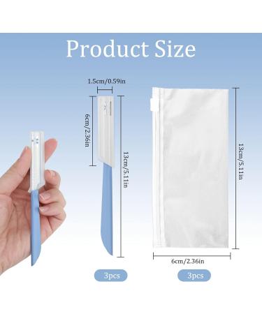 Beard Mustache Straight Razor & Eyebrow Trimmer Kit - Stainless Steel Blade for Men's Grooming - Travel-Friendly Disposable Razors - Buy Online on GoSupps.com