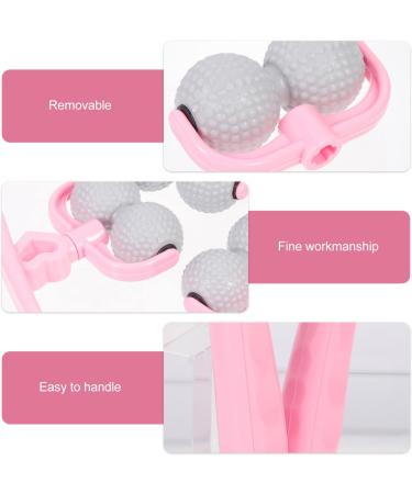 Healvian Neck Massage Roller - Shiatsu Deep Tissue Trigger Point Relief | Manual Self Muscle Massage Device for Neck & Shoulders - Pink - Buy Online on GoSupps.com