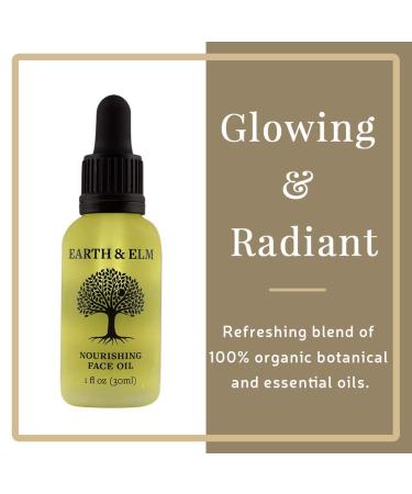 Earth & Elm 100% USDA Organic Hydrating Face Oil - Nourishing Skin Therapy with Vitamin E for Facial Massage - Buy Online on GoSupps.com