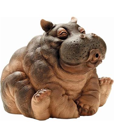 Nanga Bawa Animal Fountain Spitter Carp and Hippo Garden Water Feature Statue Pond Sprinkler Resin for Swimming Pool Spitter Ornaments ation Brown 16x12x10cm - Buy Online on GoSupps.com