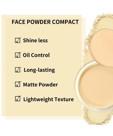 Boobeen Face Powder Compact - Matte Pressed Powder Foundation for Long-Lasting Flawless Base Makeup - Buy Online on GoSupps.com