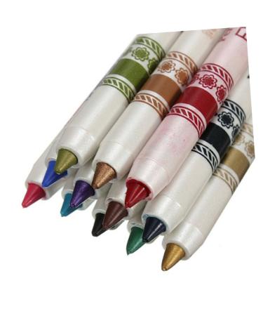 AUTSUPPL 3pcs 12 Cosmetic Pencils Glitter Eyeliner Pencil Eyeliner Eyebrow Pencil Eye Liner Pencils