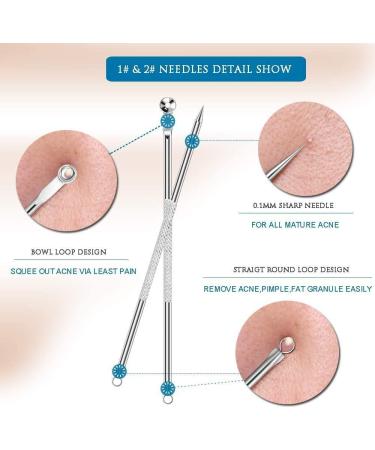 4PCS Blackhead Remover Tool Set for Acne, Comedone, Pimples, Spot, and Zit Extraction - Buy Online on GoSupps.com