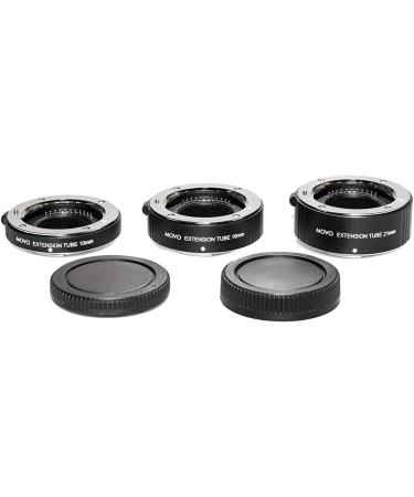 Movo MT-SE47 3-Piece AF Chrome Macro Extension Tube Set for Sony Alpha Mirrorless Cameras - Buy Online on GoSupps.com