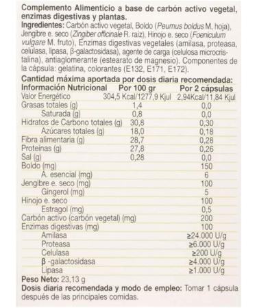 The Naturalist El Naturalista Digesnatur Gases 48 capsules individually packed 1 x 200 g - Buy Online on GoSupps.com